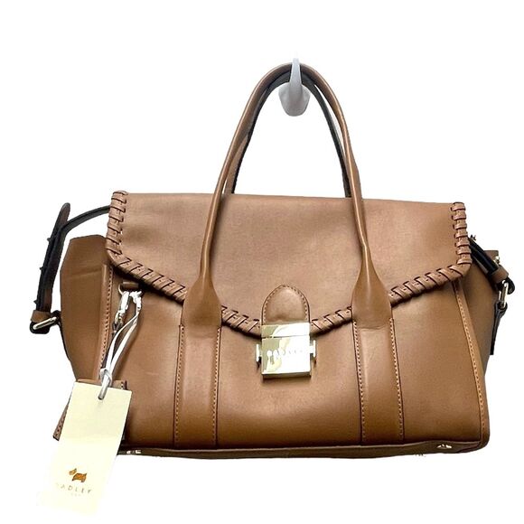 Radley London Loaf Lane Crafted - Medium Flapover Crossbody Butterscotch Tan NEW - Picture 1 of 12